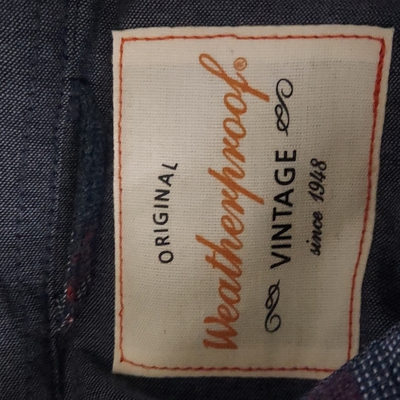 Men's weatherproof flannel shirt color cranberry(9) - Picture 12 of 13